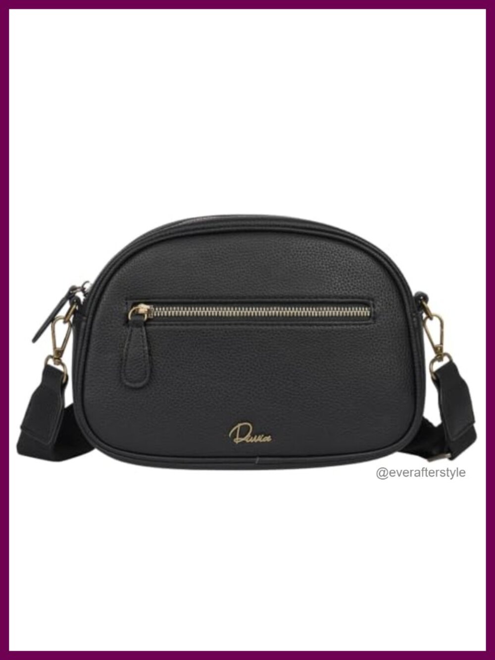 Vegan Leather Mini Dome Crossbody Bag Adjustable Strap Women's